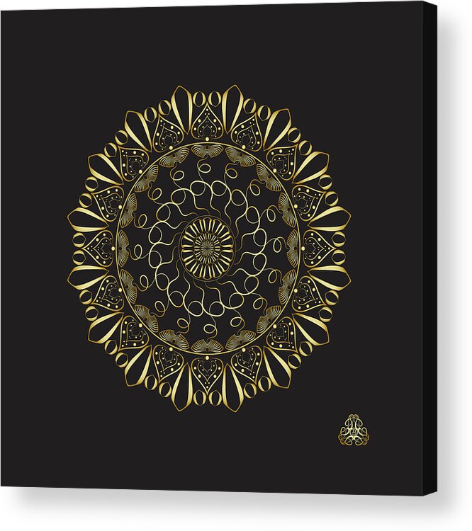 Mandala Acrylic Print featuring the digital art Kuklos No 4327 by Alan Bennington