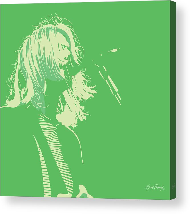 Kurt Cobain Acrylic Print featuring the digital art Kurt Cobain by Kevin Putman