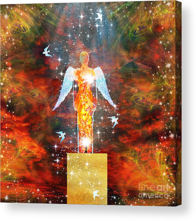 Light Acrylic Print featuring the mixed media Let Your Light Shine by Diamante Lavendar