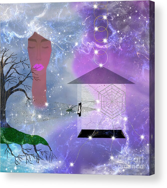 Letting Go Acrylic Print featuring the mixed media Letting Go by Diamante Lavendar