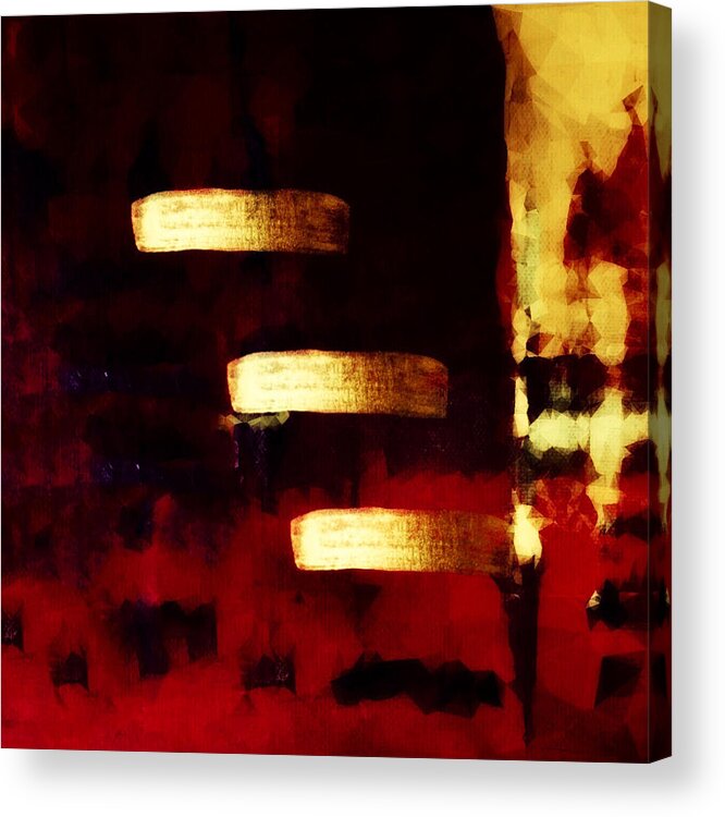 Abstract Art Acrylic Print featuring the mixed media Levels by Canessa Thomas