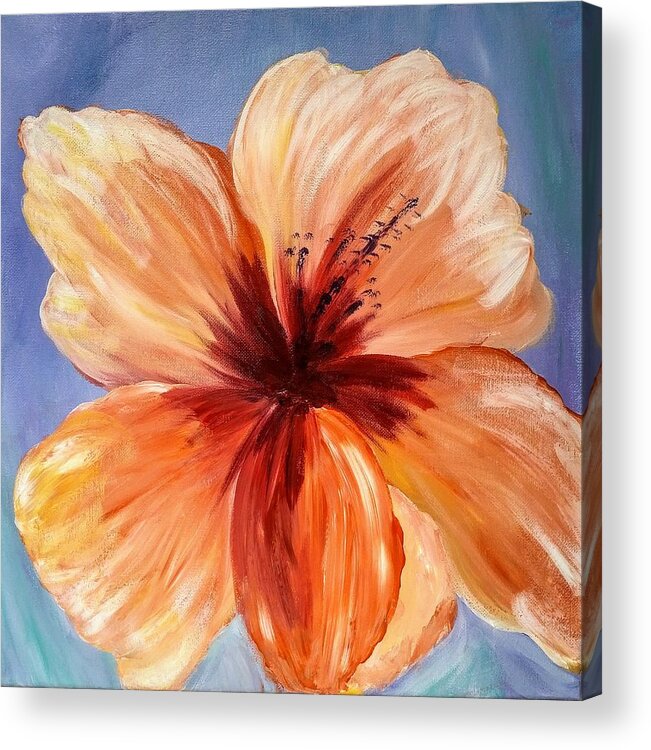 Lily Acrylic Print featuring the painting Lily Beauty by Lynne McQueen
