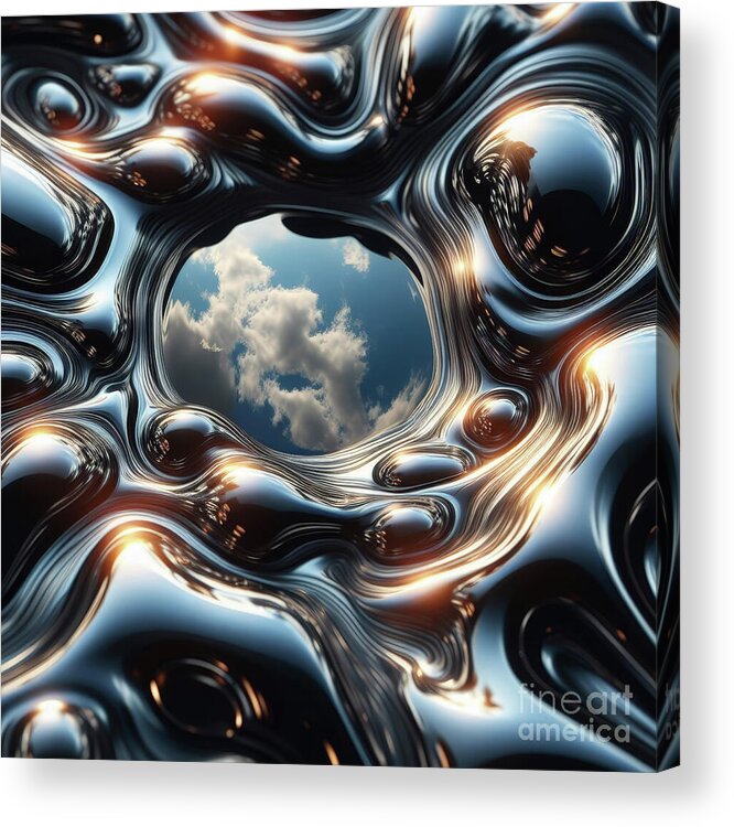 Liquid Sky Acrylic Print featuring the digital art Liquid Sky by David Manlove