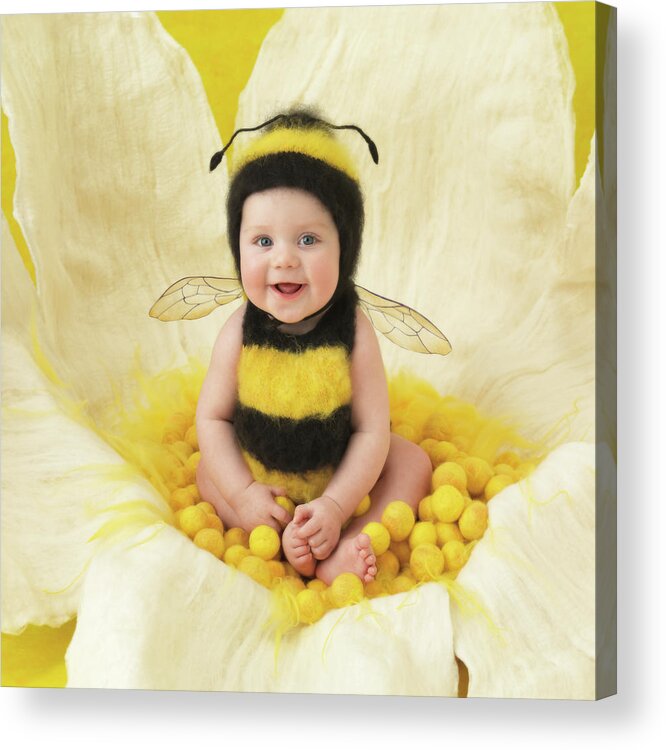 Baby Acrylic Print featuring the photograph Little Bumblebee by Anne Geddes