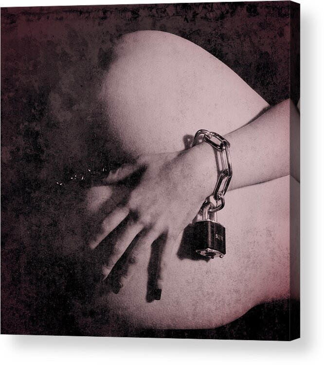 Black And White Acrylic Print featuring the photograph Locked by David Quinn