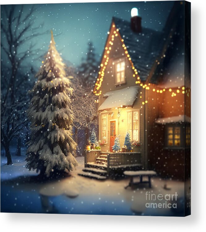 Snow Acrylic Print featuring the mixed media Looks Inviting by Jay Schankman