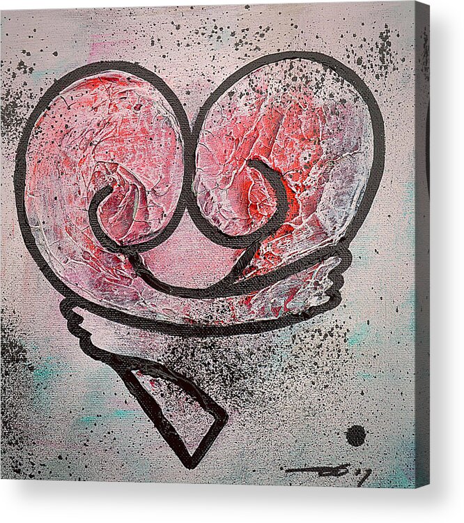 Neo Pop Acrylic Print featuring the painting Love Love Love 1 by Eduard Meinema