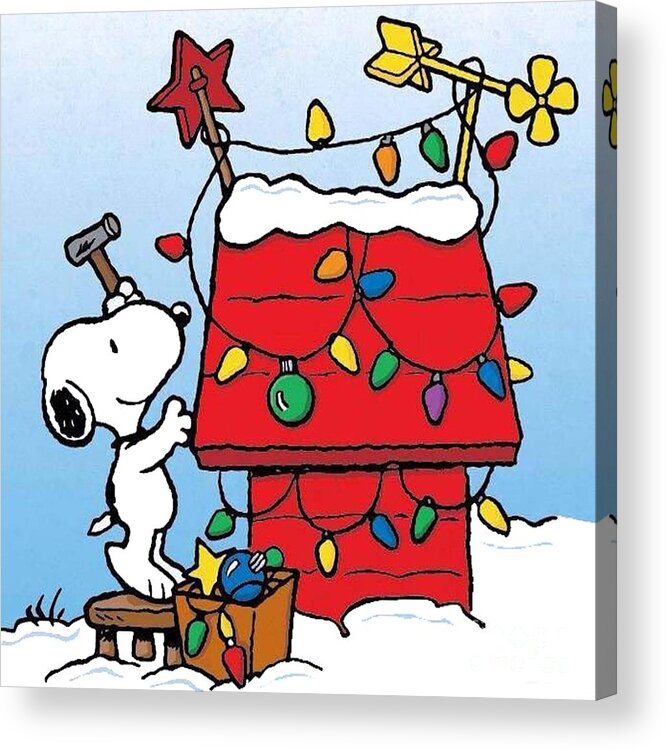 Love Snoopy Merry Christmas Acrylic Print by Wily Alien - Pixels