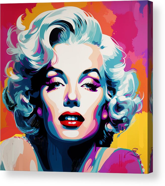 Marilyn Monroe Acrylic Print featuring the painting Marilyn VIII by Jackie Medow-Jacobson