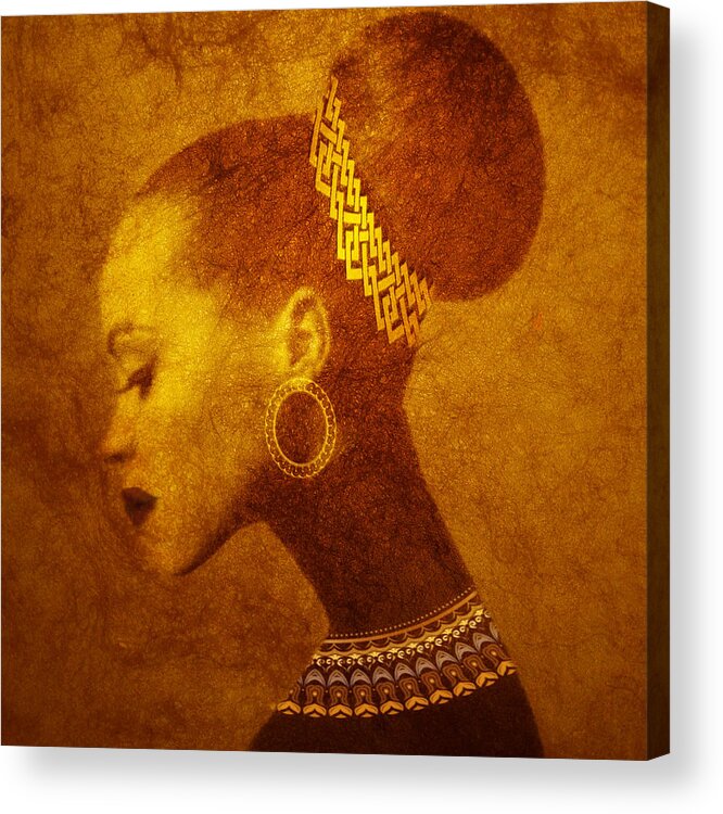 Beautiful Woman Acrylic Print featuring the digital art Martha by Canessa Thomas