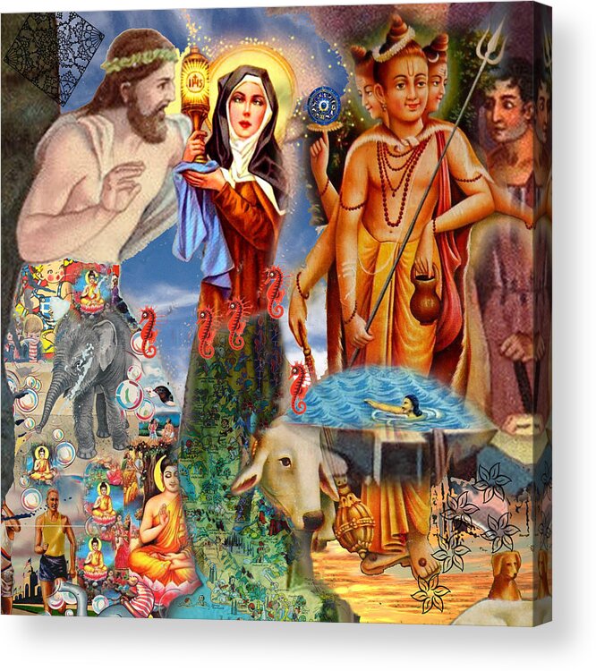 Hindu Acrylic Print featuring the photograph Mary and the other Gods by Perry Hoffman