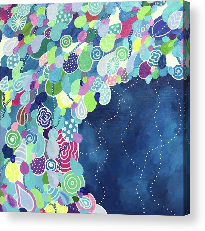 Pattern Art Acrylic Print featuring the painting Midnight by Beth Ann Scott