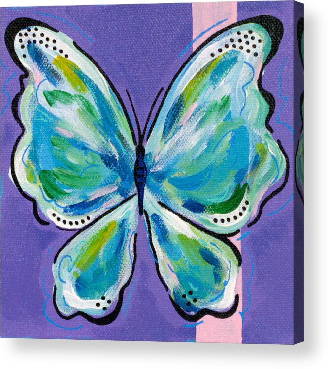 Butterfly Acrylic Print featuring the painting Moment in Time by Beth Ann Scott