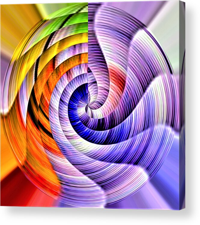 Abstract Acrylic Print featuring the digital art My Biggest Fan by Ronald Mills