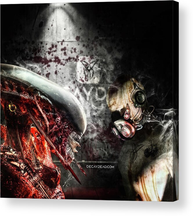 Alien Acrylic Print featuring the digital art My Queen Red edition by Argus Dorian