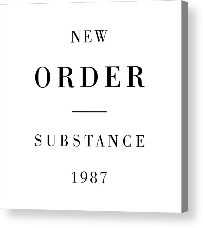 New Acrylic Print featuring the digital art New Order Substance 1987 by Luis Medeiros