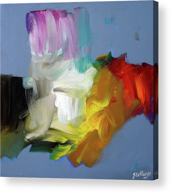 Abstract Acrylic Print featuring the painting No Limit by Jim Stallings