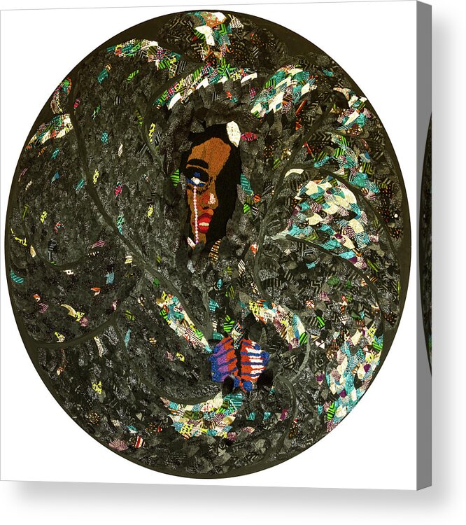 Numb Acrylic Print featuring the tapestry - textile Numb by Apanaki Temitayo M