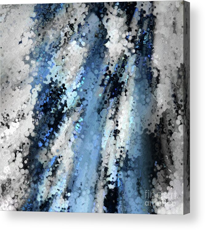 Blue Acrylic Print featuring the painting Numbers 6 24. You Are Blessed. by Mark Lawrence