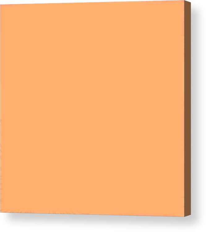Orange Acrylic Print featuring the digital art Orange Solid Color match for Love and Peace Design by Delynn Addams