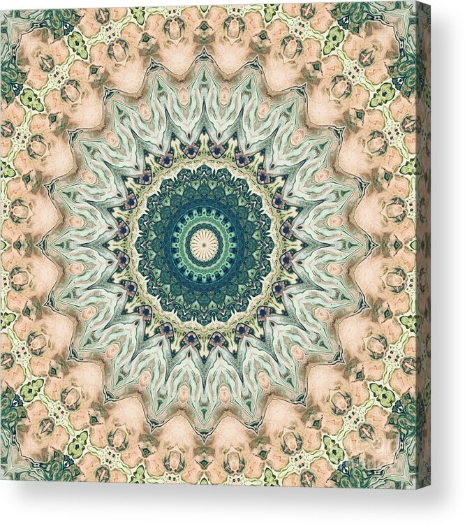 Mandala Acrylic Print featuring the digital art Ornate Mandala Three by Phil Perkins