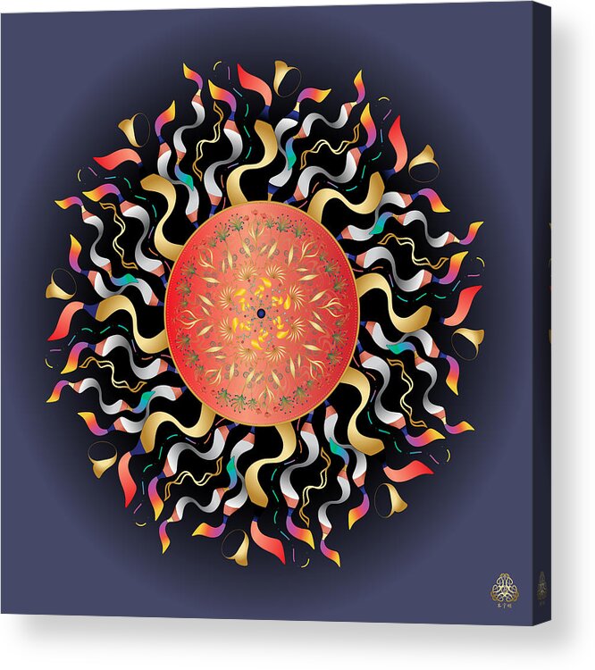 Mandala Acrylic Print featuring the digital art Ornativo Vero Circulus No 4195 by Alan Bennington