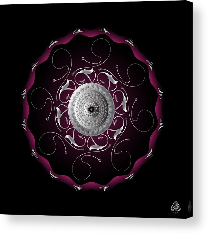 Mandala Acrylic Print featuring the digital art Ornativo Vero Circulus No 4196 by Alan Bennington