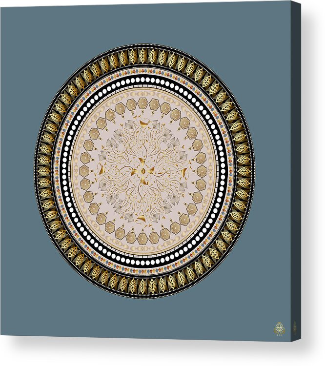 Mandala Acrylic Print featuring the digital art Ornativo Vero Circulus No 4202 by Alan Bennington