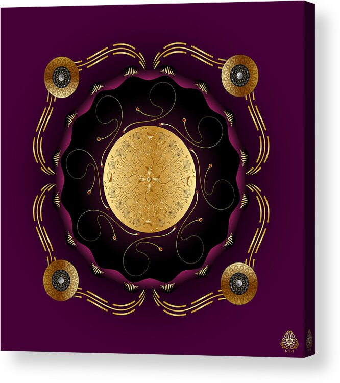 Mandala Acrylic Print featuring the digital art Ornativo Vero Circulus No 4203 by Alan Bennington