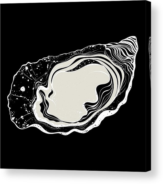 Animal Acrylic Print featuring the painting Oyster Black by Tony Rubino