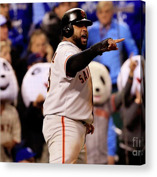People Acrylic Print featuring the photograph Pablo Sandoval by Jamie Squire