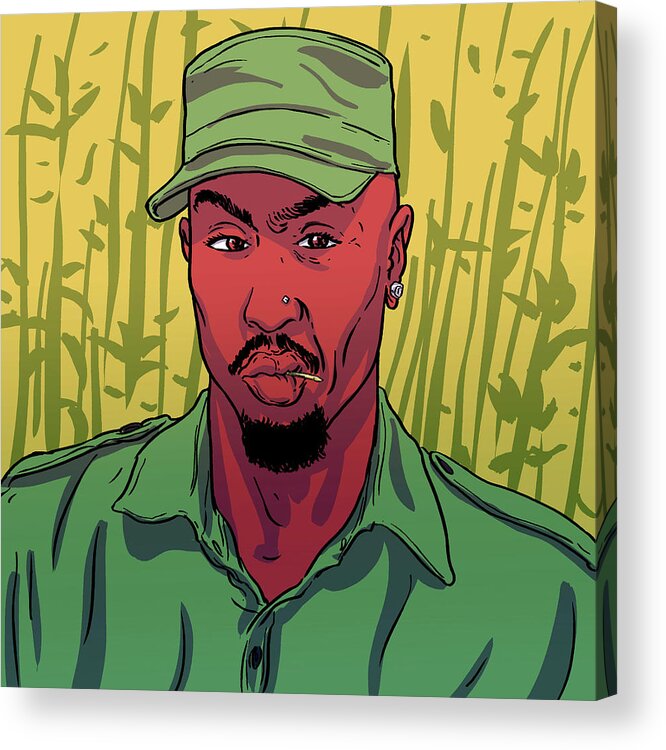 Hiphop Acrylic Print featuring the digital art Pac of The Jungle by Point Blank