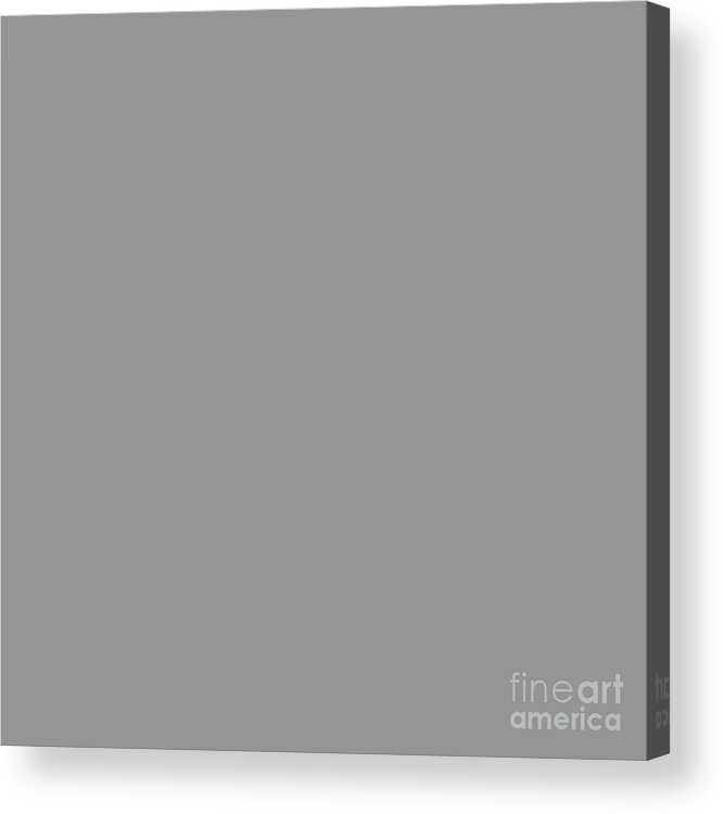 Pantone Acrylic Print featuring the digital art Pantone Gray Color of the Year 2021 by Delynn Addams
