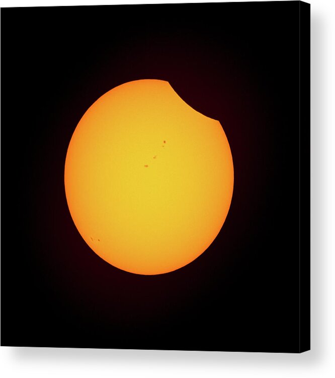 Solar Eclipse Acrylic Print featuring the photograph Partial Solar Eclipse by David Beechum