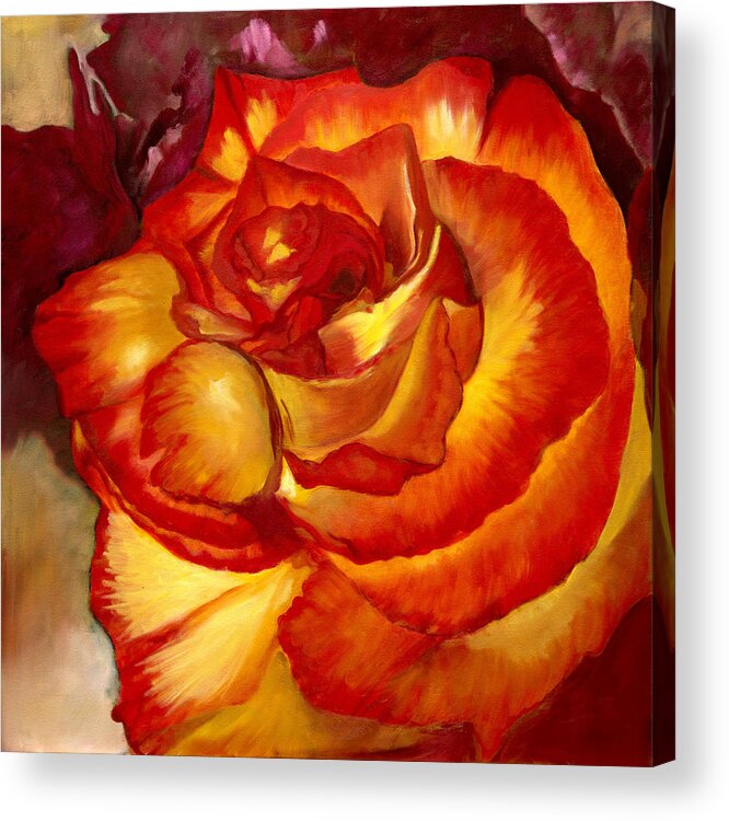 Romance Acrylic Print featuring the painting Passion by Juliette Becker