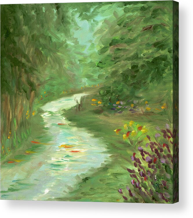 Path Acrylic Print featuring the painting Path to Serenity by Juliette Becker