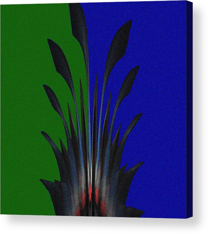 Digital Acrylic Print featuring the digital art Pineapple Top No.1 by Ronald Mills