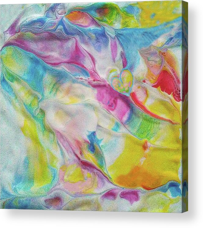 Colorful Abstract Heart Acrylic Acrylic Print featuring the painting Play Day by Deborah Erlandson