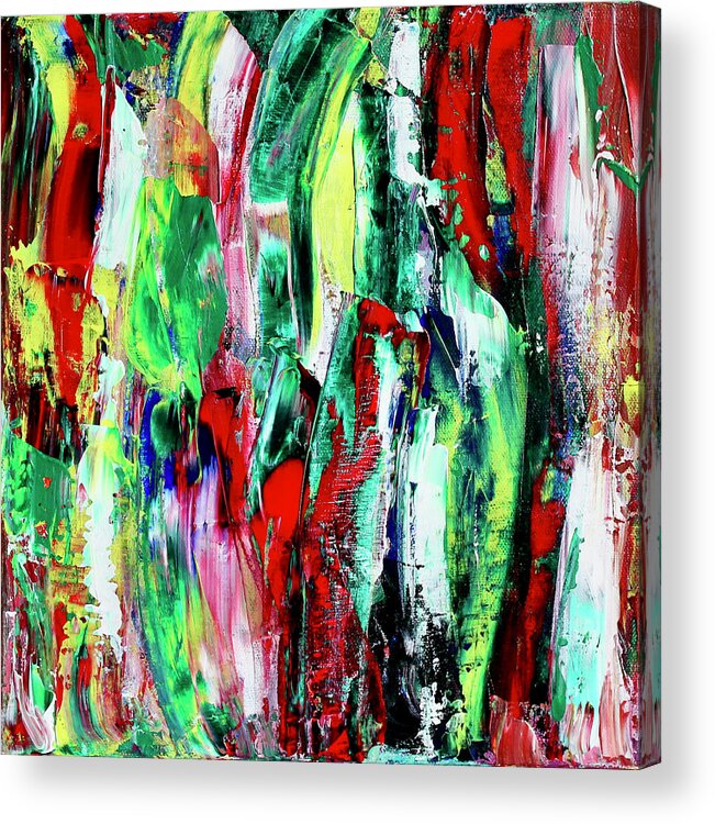 Abstract Acrylic Print featuring the painting Playful Piece 1 by Teresa Moerer