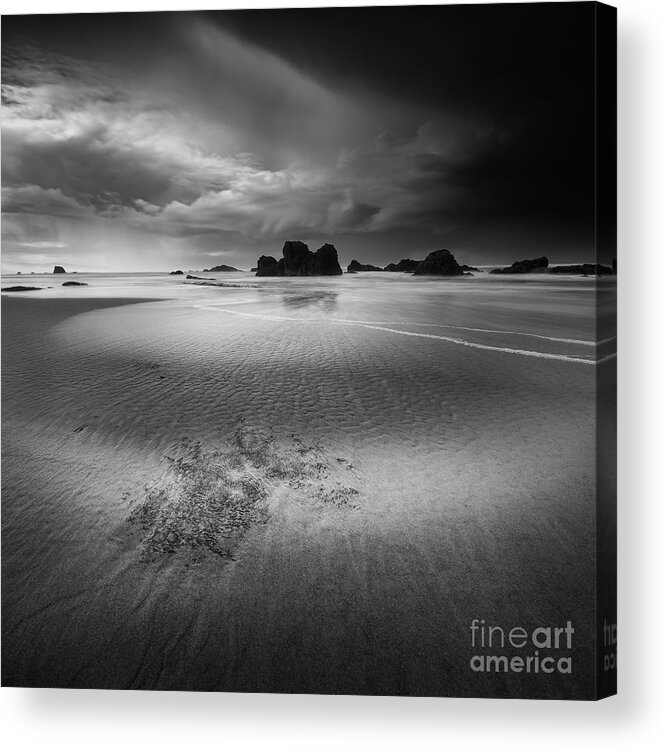 Beach Acrylic Print featuring the photograph Rain Is Coming by Masako Metz