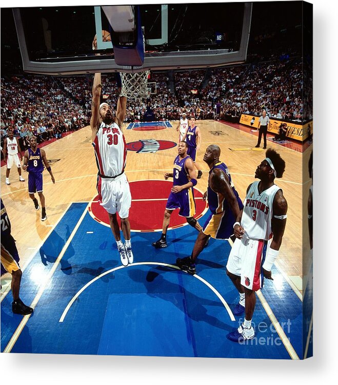 Nba Pro Basketball Acrylic Print featuring the photograph Rasheed Wallace by Andrew D. Bernstein
