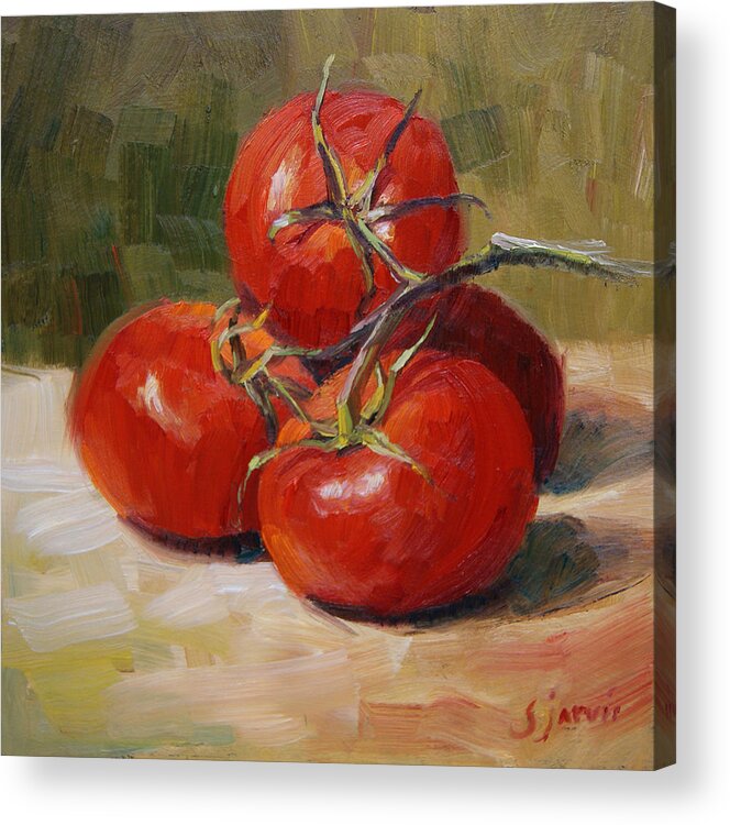 Vegetable Acrylic Print featuring the painting Red Was Her Favorite Color by Susan N Jarvis