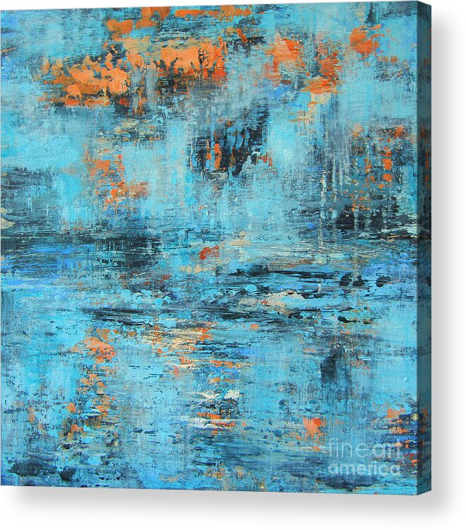 Valerie Travers Artist Acrylic Print featuring the painting Reflections on Life by Valerie Travers