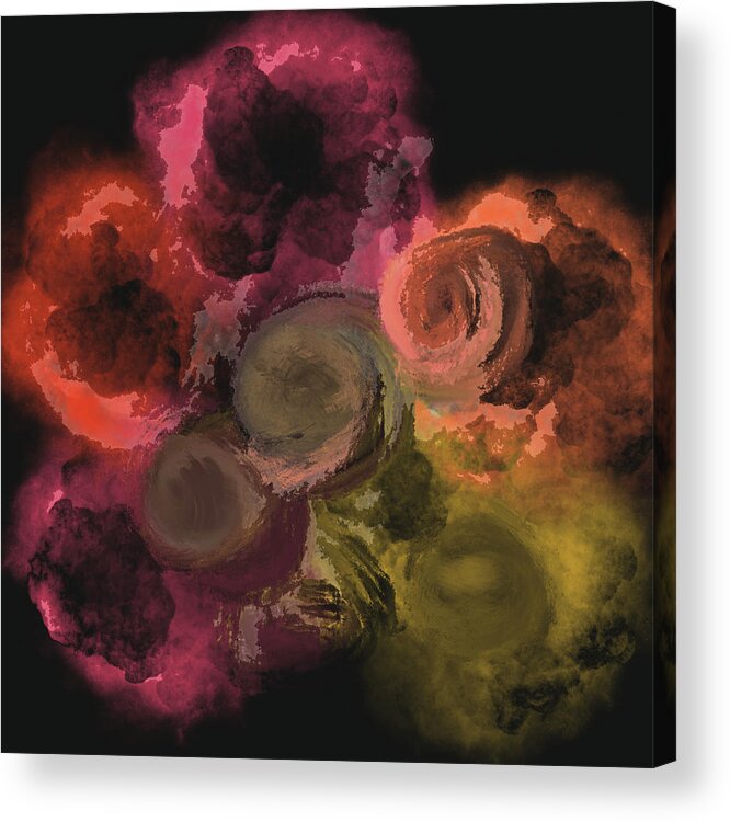Remembrance Bouquet Acrylic Print featuring the digital art Remembrance Bouquet by Ruth Harrigan