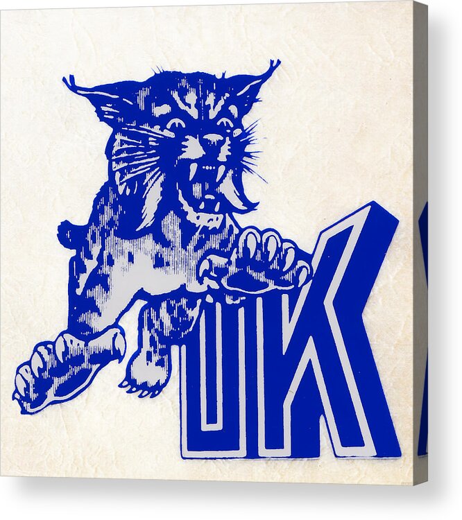 Uk Acrylic Print featuring the mixed media Retro UK Wildcat Art by Row One Brand