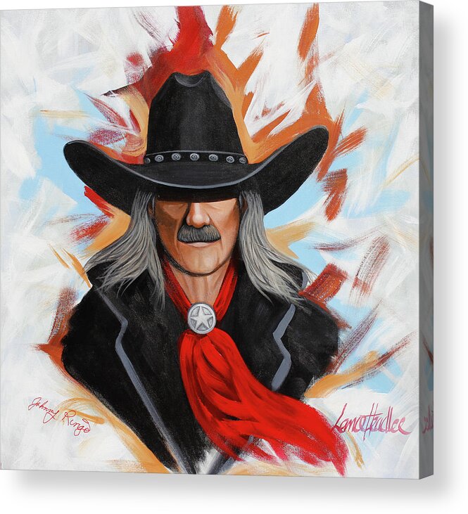 Johnny Ringo Acrylic Print featuring the painting Ringo 10-2020 by Lance Headlee