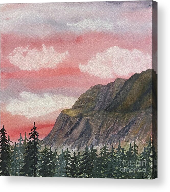 Banff Acrylic Print featuring the painting Road to Ice Field Parkway by Lisa Neuman