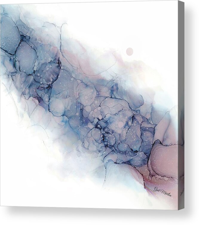 Abstract Acrylic Print featuring the painting Rose Rock by Gail Marten