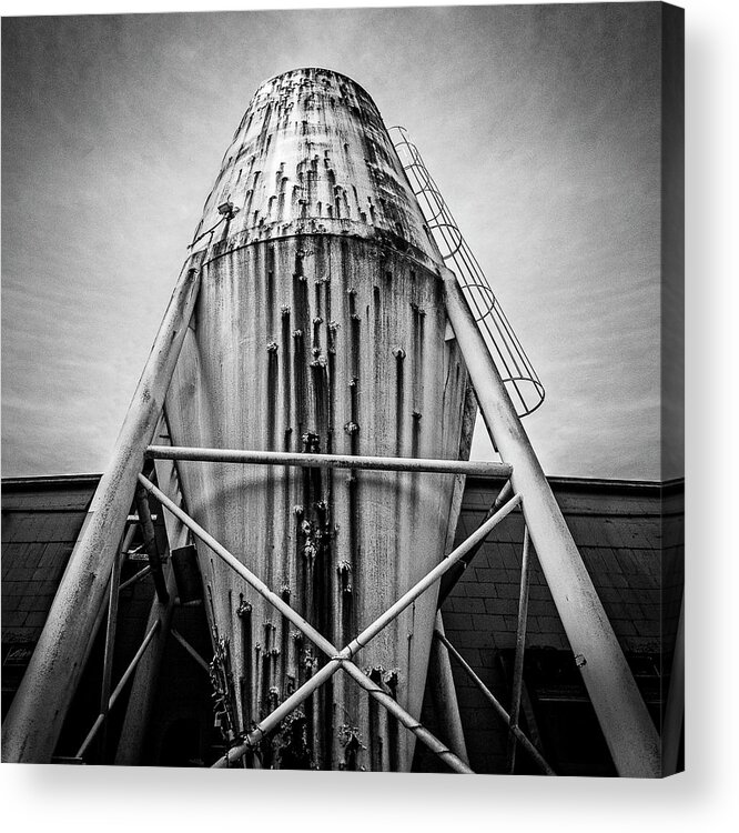 Square Acrylic Print featuring the photograph A Silo by George Pennington