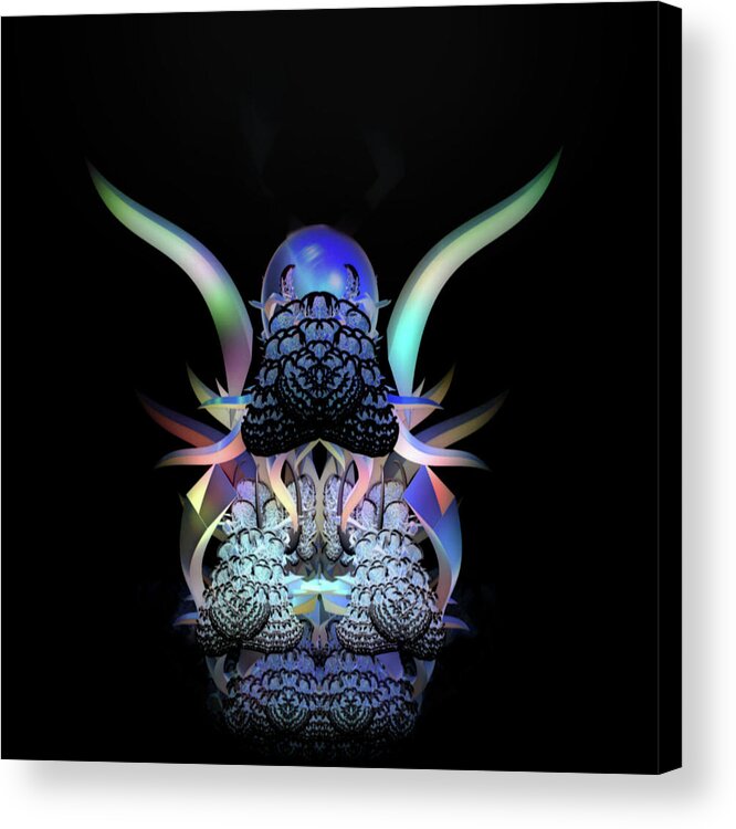 Scarab Acrylic Print featuring the digital art Scarab by Julie Grace
